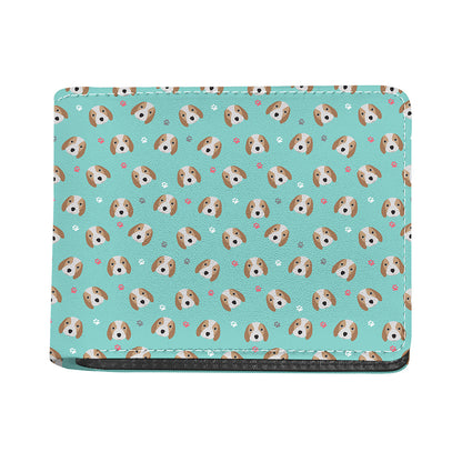 Adorable Beagle Puppy Pattern Print Bifold Wallet