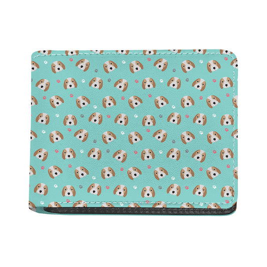 Adorable Beagle Puppy Pattern Print Bifold Wallet