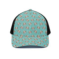 Adorable Beagle Puppy Pattern Print Black Mesh Trucker Hat