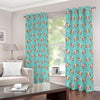 Adorable Beagle Puppy Pattern Print Blackout Grommet Curtains