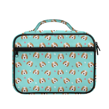 Adorable Beagle Puppy Pattern Print Briefcase Bible Bag
