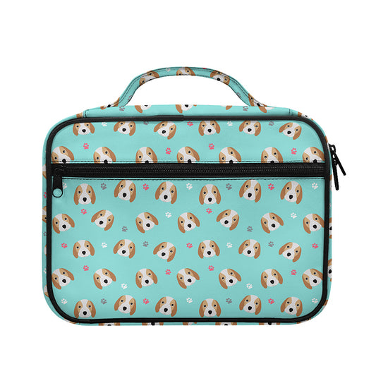 Adorable Beagle Puppy Pattern Print Briefcase Bible Bag