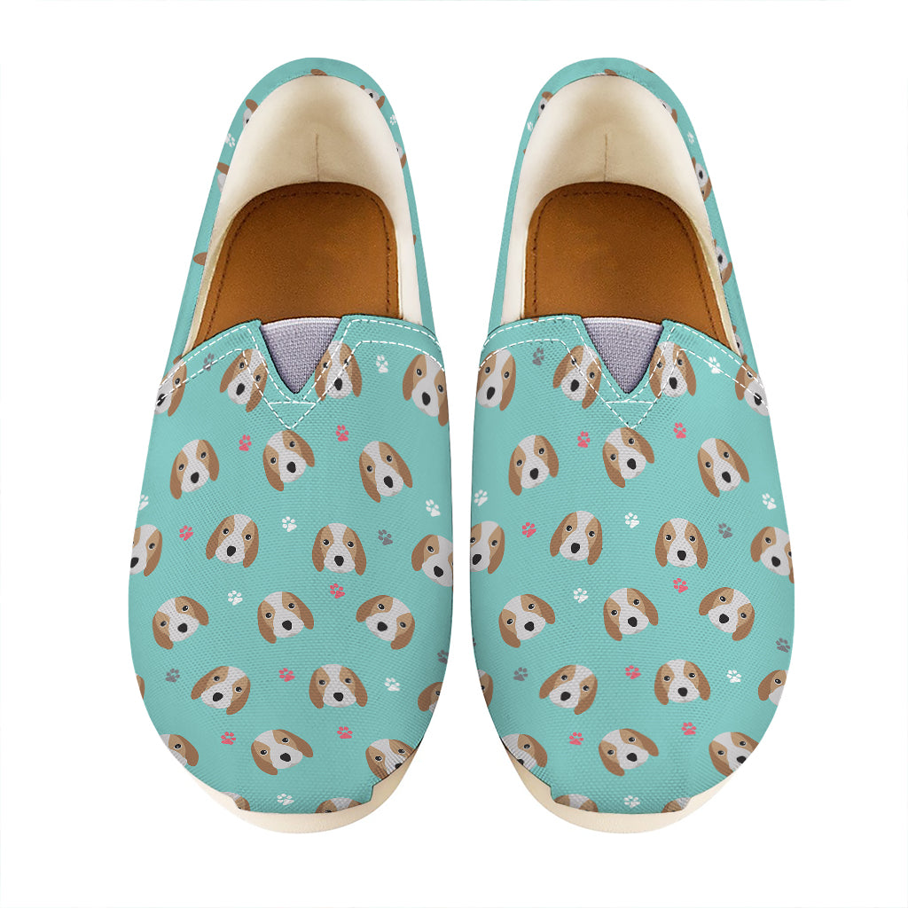 Adorable Beagle Puppy Pattern Print Casual Shoes