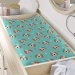 Adorable Beagle Puppy Pattern Print Changing Pad Cover
