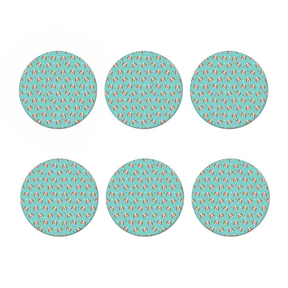 Adorable Beagle Puppy Pattern Print Coaster Set