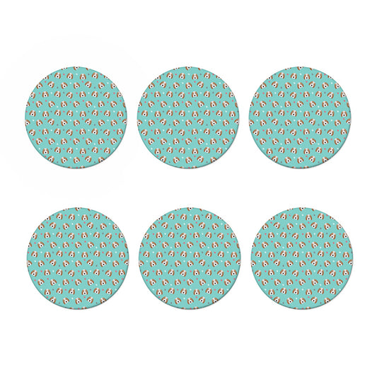 Adorable Beagle Puppy Pattern Print Coaster Set