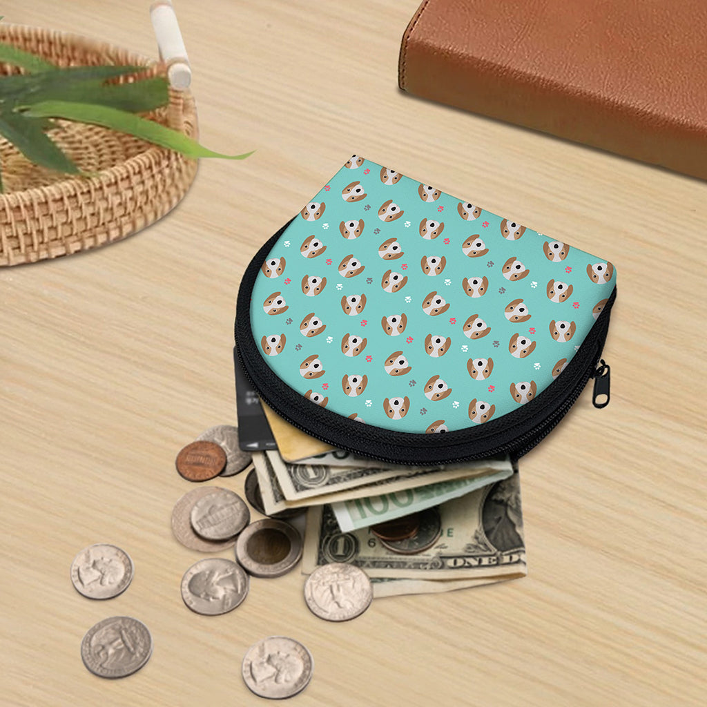Adorable Beagle Puppy Pattern Print Coin Purse