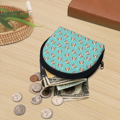 Adorable Beagle Puppy Pattern Print Coin Purse