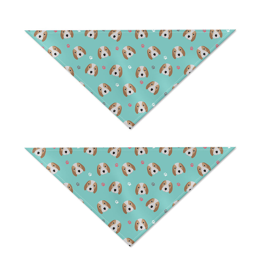 Adorable Beagle Puppy Pattern Print Dog Bandana