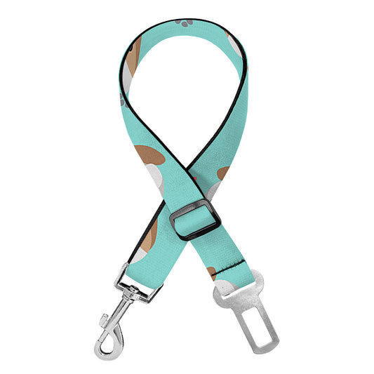 Adorable Beagle Puppy Pattern Print Dog Seat Belt