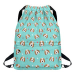Adorable Beagle Puppy Pattern Print Drawstring Backpack