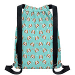 Adorable Beagle Puppy Pattern Print Drawstring Backpack