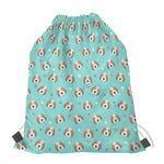 Adorable Beagle Puppy Pattern Print Drawstring Bag