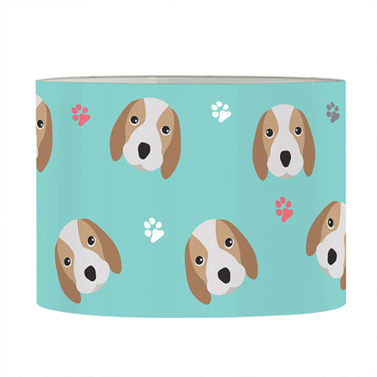 Adorable Beagle Puppy Pattern Print Drum Lamp Shade