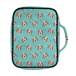 Adorable Beagle Puppy Pattern Print Front Pocket Bible Bag