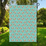 Adorable Beagle Puppy Pattern Print Garden Flag