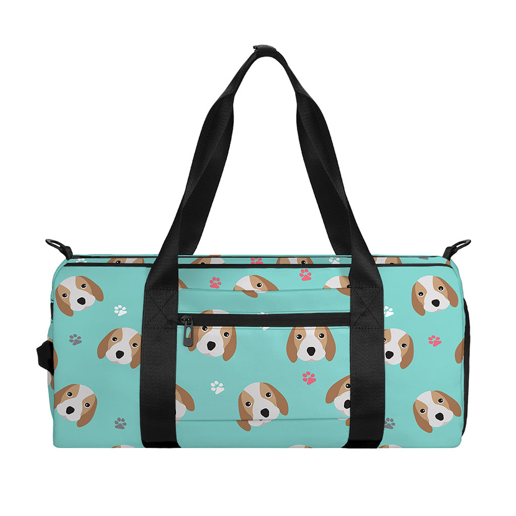 Adorable Beagle Puppy Pattern Print Gym Bag