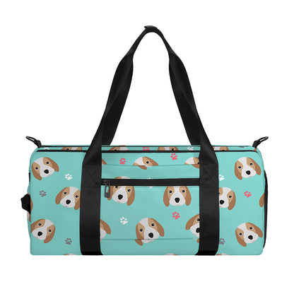 Adorable Beagle Puppy Pattern Print Gym Bag