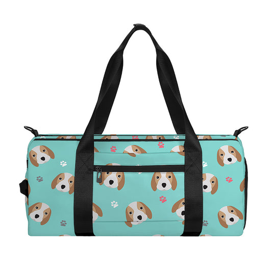 Adorable Beagle Puppy Pattern Print Gym Bag