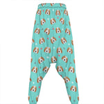 Adorable Beagle Puppy Pattern Print Hammer Pants