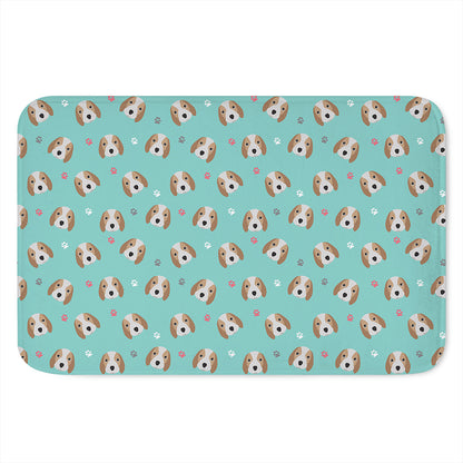 Adorable Beagle Puppy Pattern Print Indoor Door Mat