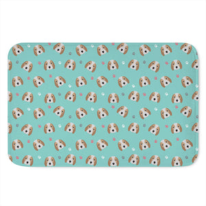 Adorable Beagle Puppy Pattern Print Indoor Door Mat