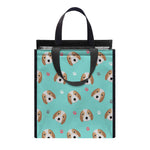Adorable Beagle Puppy Pattern Print Insulated Lunch Tote