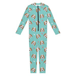 Adorable Beagle Puppy Pattern Print Jumpsuit