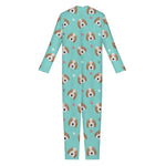 Adorable Beagle Puppy Pattern Print Jumpsuit