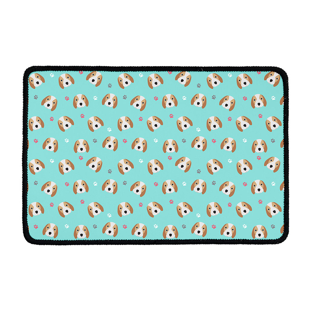 Adorable Beagle Puppy Pattern Print Kitchen Mat