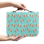 Adorable Beagle Puppy Pattern Print Leather Bible Cover