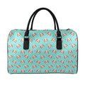 Adorable Beagle Puppy Pattern Print Leather Duffel Bag