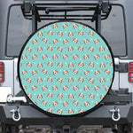 Adorable Beagle Puppy Pattern Print Leather Spare Tire Cover