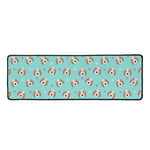 Adorable Beagle Puppy Pattern Print Long Kitchen Mat