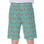 Adorable Beagle Puppy Pattern Print Men's Beach Shorts