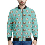 Adorable Beagle Puppy Pattern Print Men's Bomber Jacket