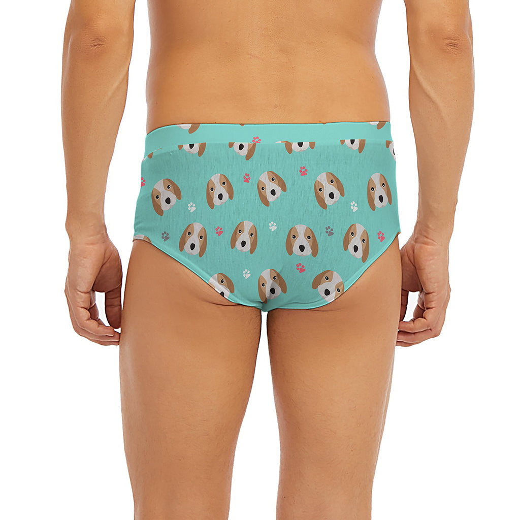 Adorable Beagle Puppy Pattern Print Men's Briefs