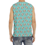 Adorable Beagle Puppy Pattern Print Men's Fitness Tank Top