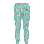 Adorable Beagle Puppy Pattern Print Men's leggings