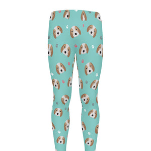 Adorable Beagle Puppy Pattern Print Men's leggings