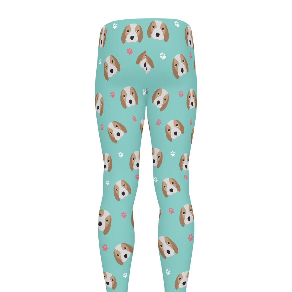 Adorable Beagle Puppy Pattern Print Men's leggings