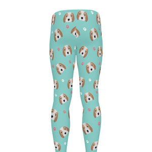 Adorable Beagle Puppy Pattern Print Men's leggings