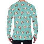 Adorable Beagle Puppy Pattern Print Men's Long Sleeve T-Shirt