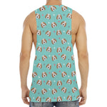 Adorable Beagle Puppy Pattern Print Men's Muscle Tank Top