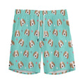 Adorable Beagle Puppy Pattern Print Men's Athletic Shorts