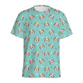 Adorable Beagle Puppy Pattern Print Men's Athletic T-Shirt