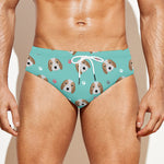 Adorable Beagle Puppy Pattern Print Men's Swim Briefs