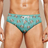 Adorable Beagle Puppy Pattern Print Men's Swim Briefs