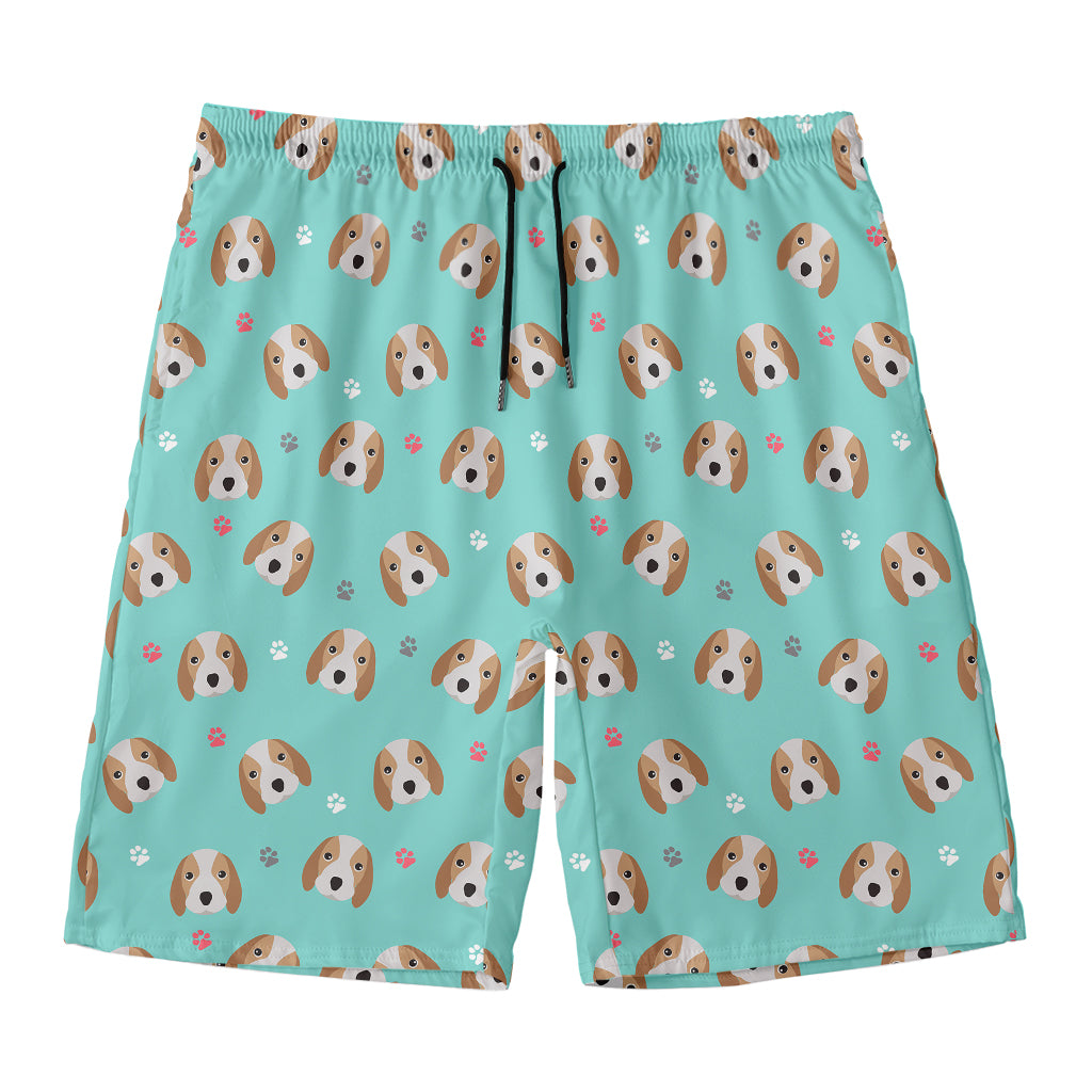 Adorable Beagle Puppy Pattern Print Men's Swim Trunks