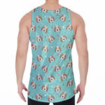 Adorable Beagle Puppy Pattern Print Men's Velvet Tank Top